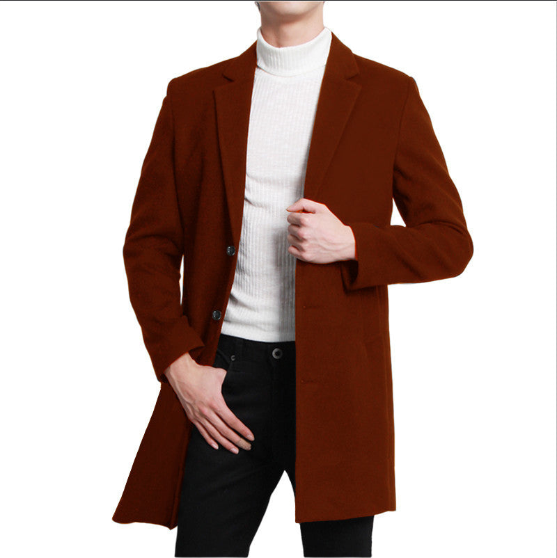 Herren eleganter Langblazer mit schmalem Schnitt und praktischen Taschen Drune