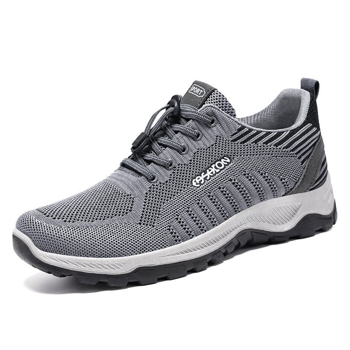 Herren nan flexible Mesh-Trailrunner mit stoßdämpfender EVA-Zwischensohle, Schnellzug-Schnürung und griffiger Outdoor-Profilsohle Drune