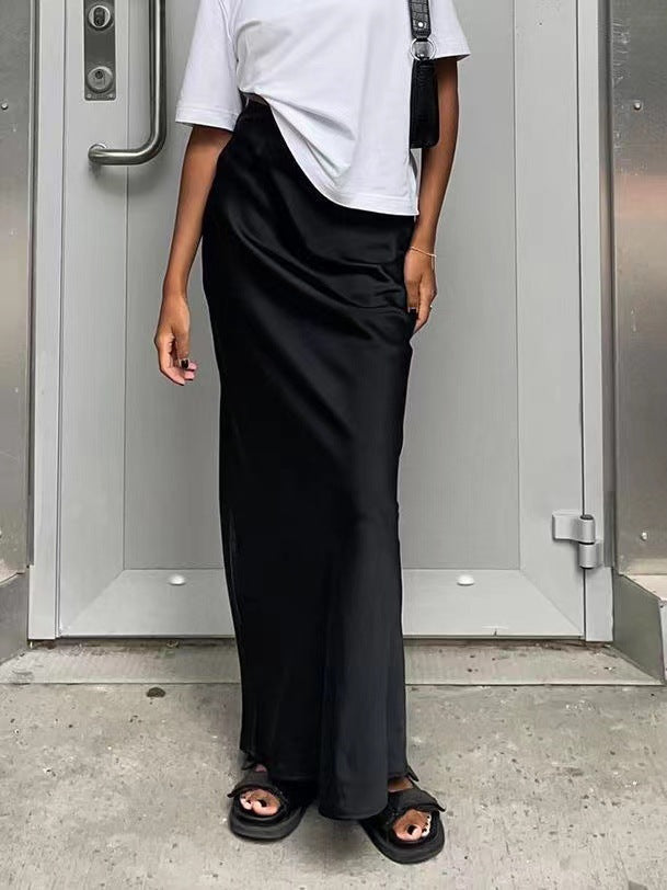 Damen elegantes Maxikleid mit asymmetrischem Schnitt und dekorativem Überwurf Drune