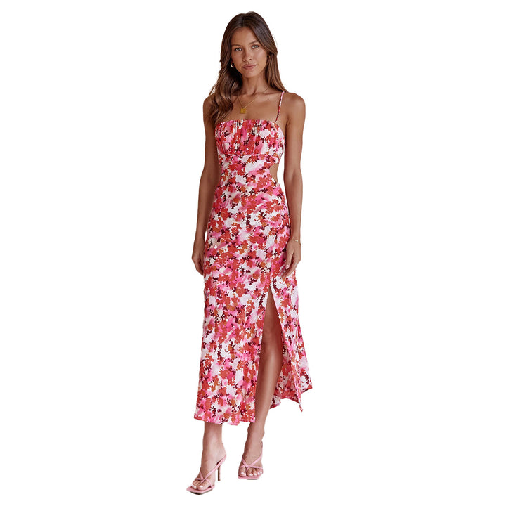 Damen Midi-Kleid mit elegantem Schlitz und figurbetontem Schnitt Drune