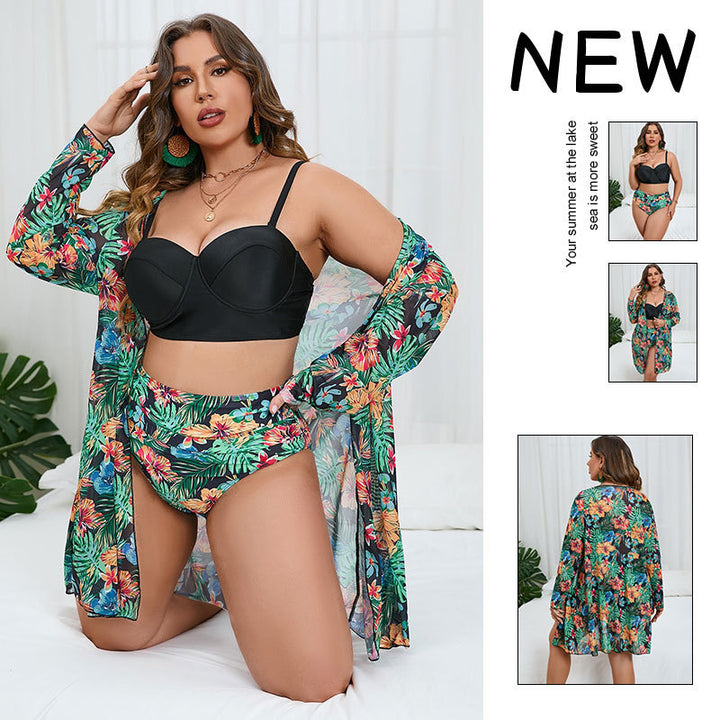 Damen Bikiniset mit floralem Overlayer Drune
