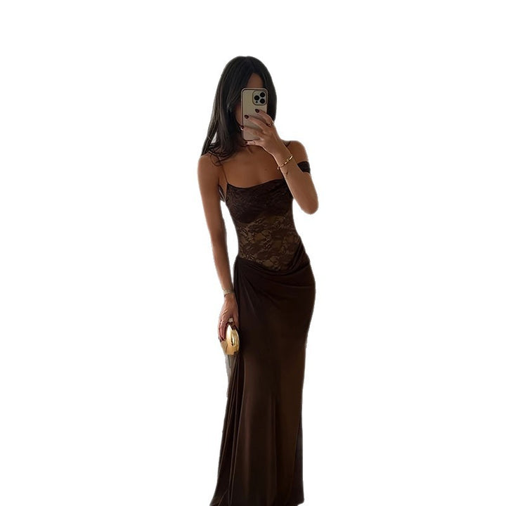 Damen Elegantes Abendkleid mit Spitze und tailliertem Schnitt Drune