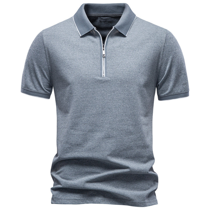 Herren nan atmungsaktives kurzärmeliges Poloshirt mit halbhohem Reißverschluss und Piquéstruktur Drune