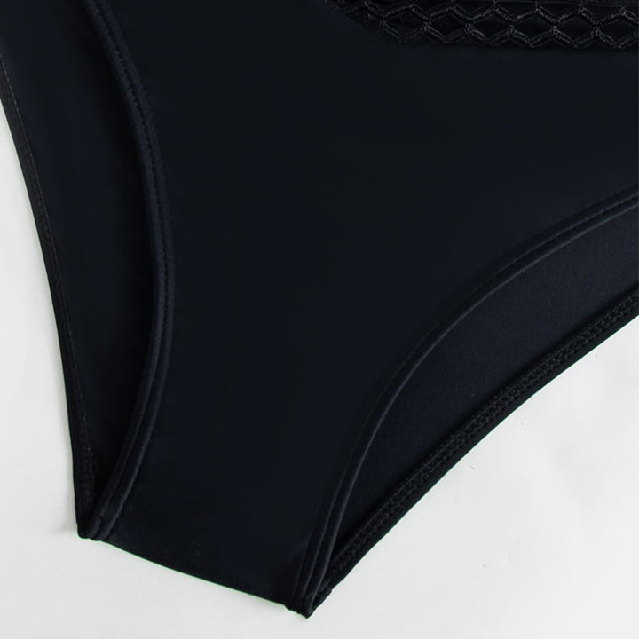 Damen Triangel-Bikini-Set mit bindbarem Oberteil und hoch geschnittenem Höschen Drune