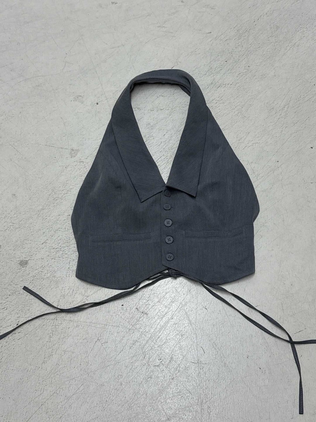Damen elegantes Wickeloberteil mit stylischem Kragen und verspielten Details Drune