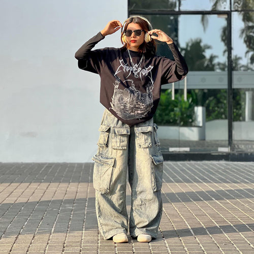 Damen Cargo-Hose im lässigen Utility-Stil Drune