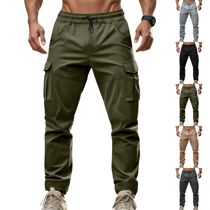 Herren Cargo-Hose mit funktionalen Seitentaschen und elastischem Bund Drune
