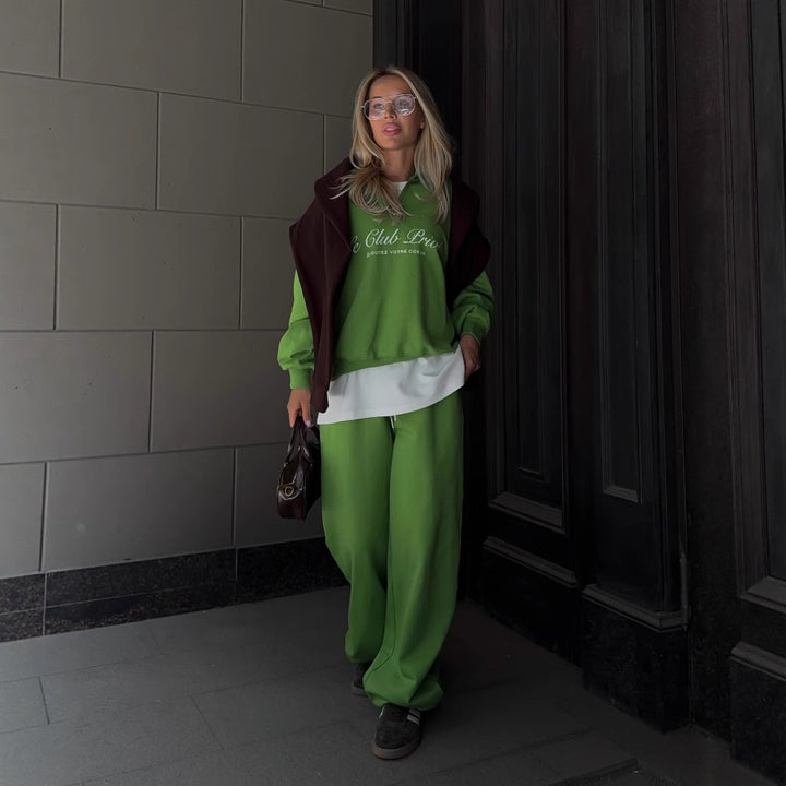 Damen Sportliches Streetwear-Set mit lässigem Hoodie und weitem Schnitt Drune