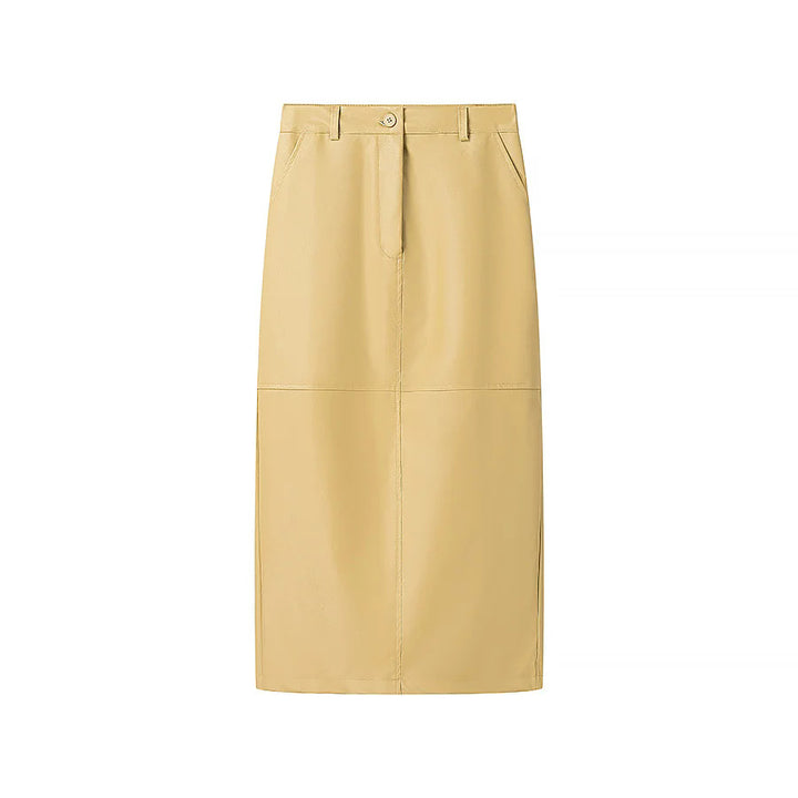 Damen elegante Kunstledermantel Drune