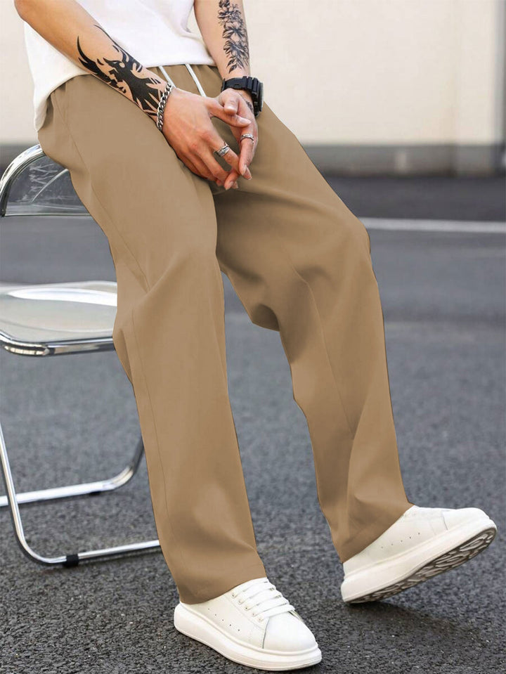 Herren modische Freizeithose mit weiter Passform und elastischem Bund Drune