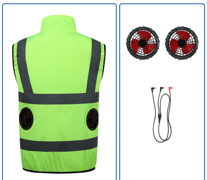 Unisex nan Zwölf-Volt Ersatzlüfter-Doppelset mit Y-Verbindungskabel für Kühljacke Drune
