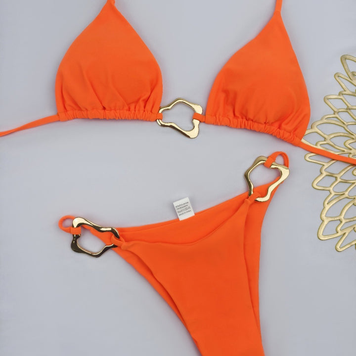 Damen Triangel-Bikini mit elegantem Gold-Details Drune