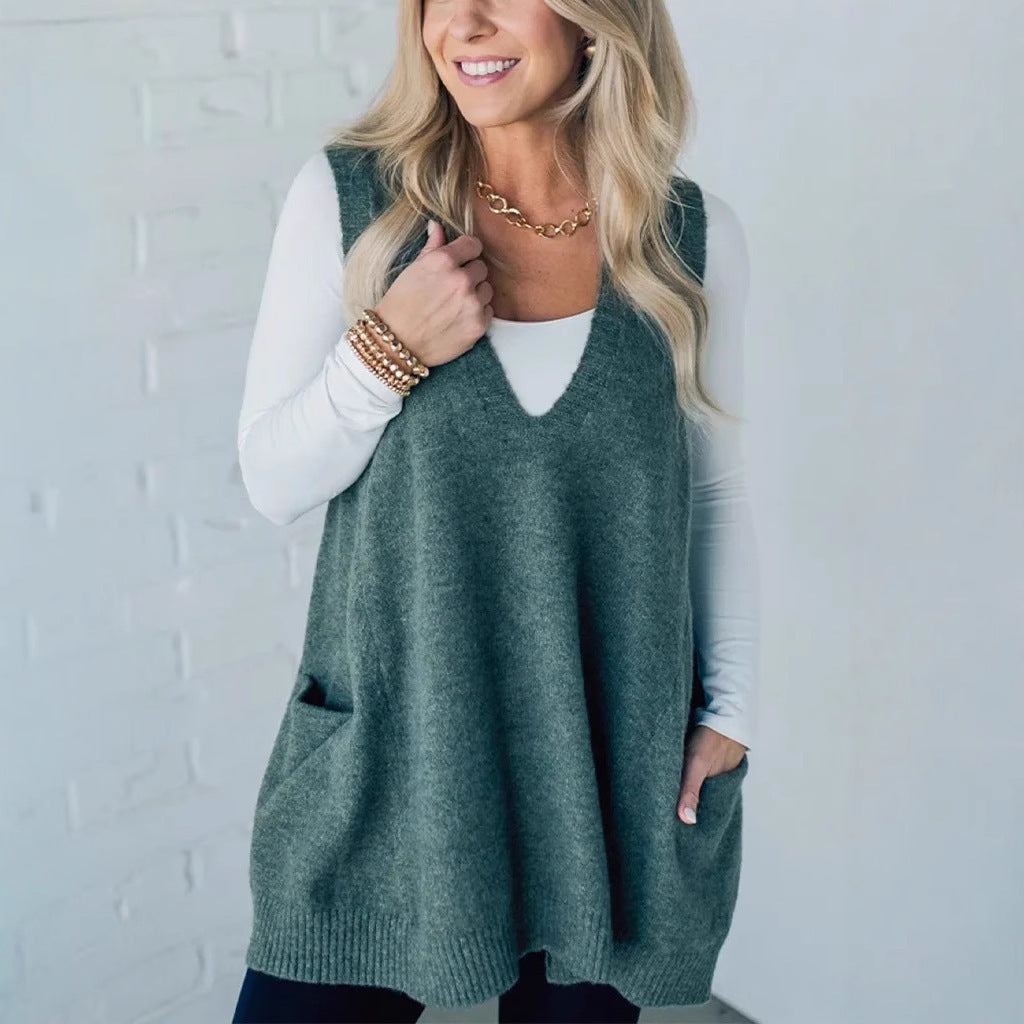 Damen Oversized Strickpullover Drune