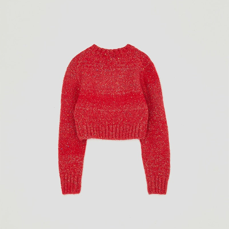 Damen modischer kurz geschnittener Pullover Drune
