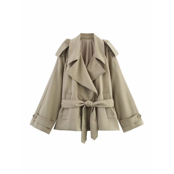 Damen Trenchcoat mit weitem Schnitt und modernem Gurt Drune