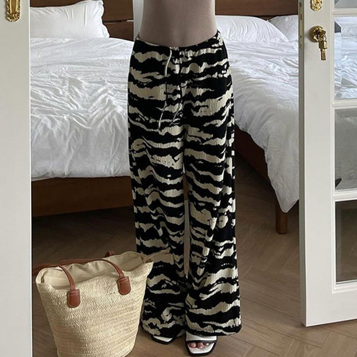 Damen bequeme Schlafhose mit motivierendem Print Drune