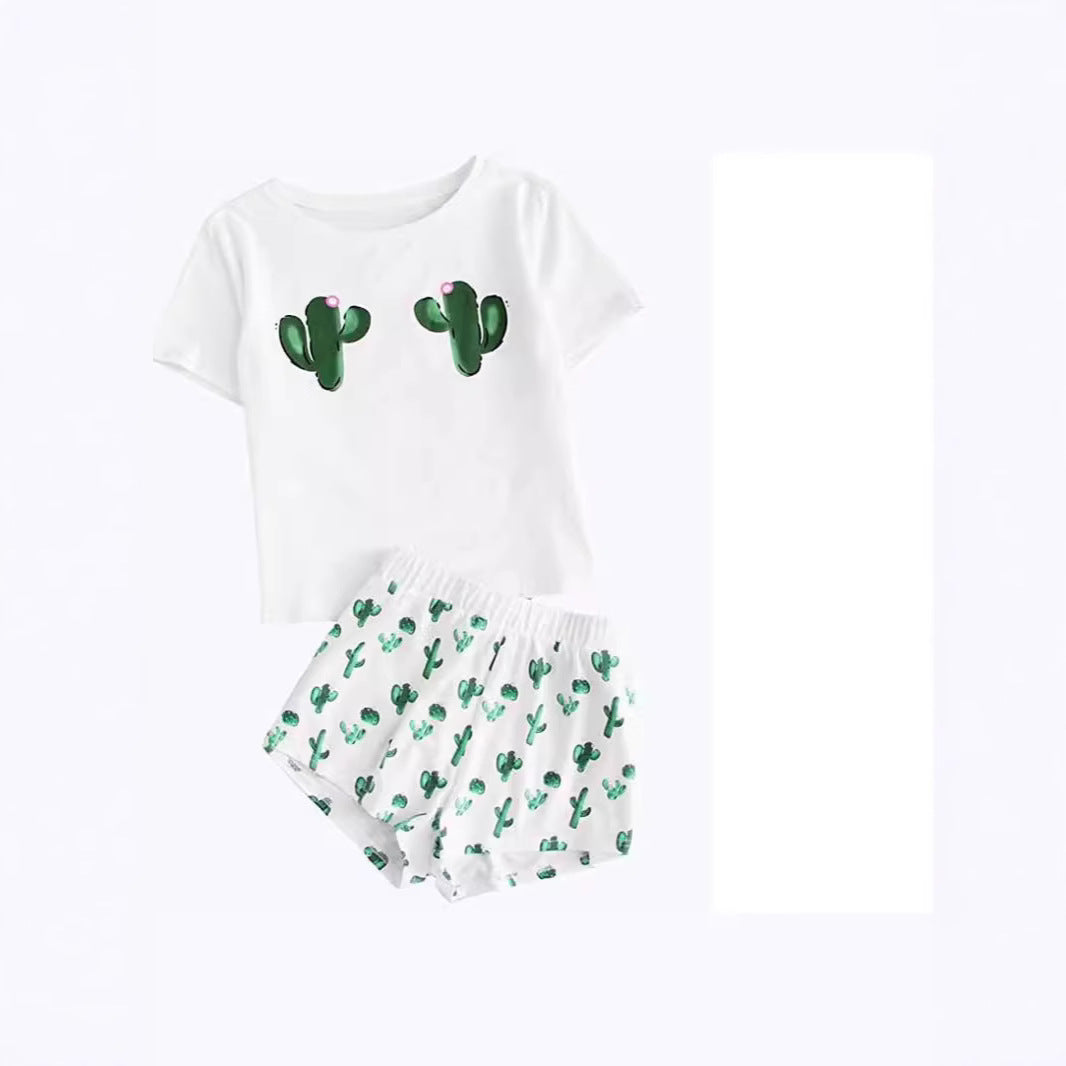 Damen Pyjama-Set mit humorvollem Print und bequemer Passform Drune