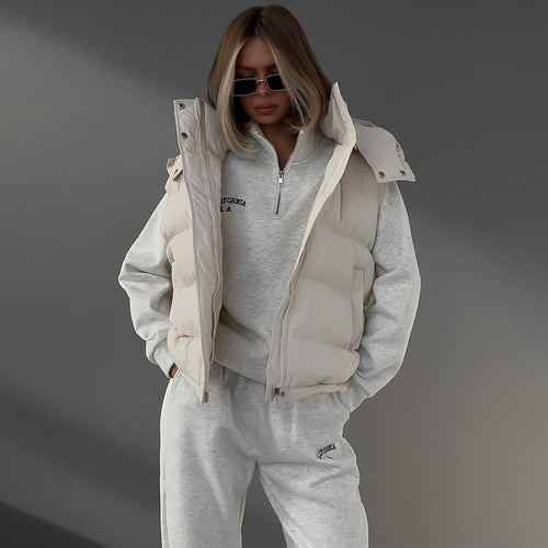 Damen Steppweste mit hohem Kragen und sportlichem Design Drune