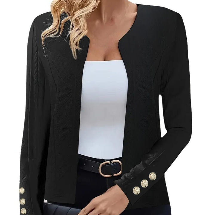 Damen elegante Blazerjacke mit dekorativen Knopfdetails und modernem Schnitt Drune