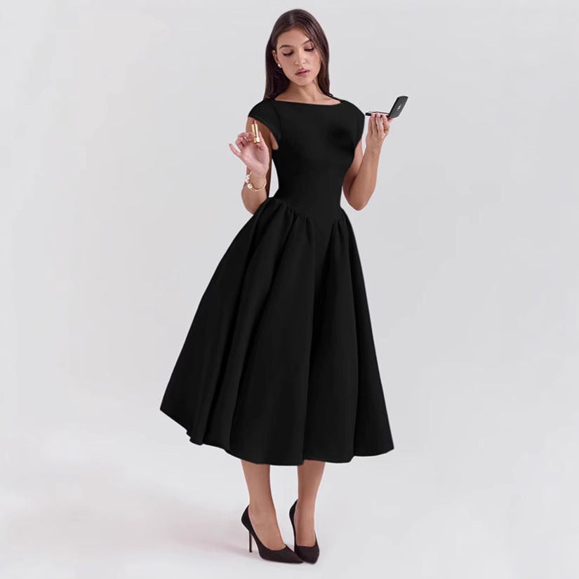 Damen Cocktailkleid mit schickem A-Linien-Schnitt und eleganter Taillierung Drune