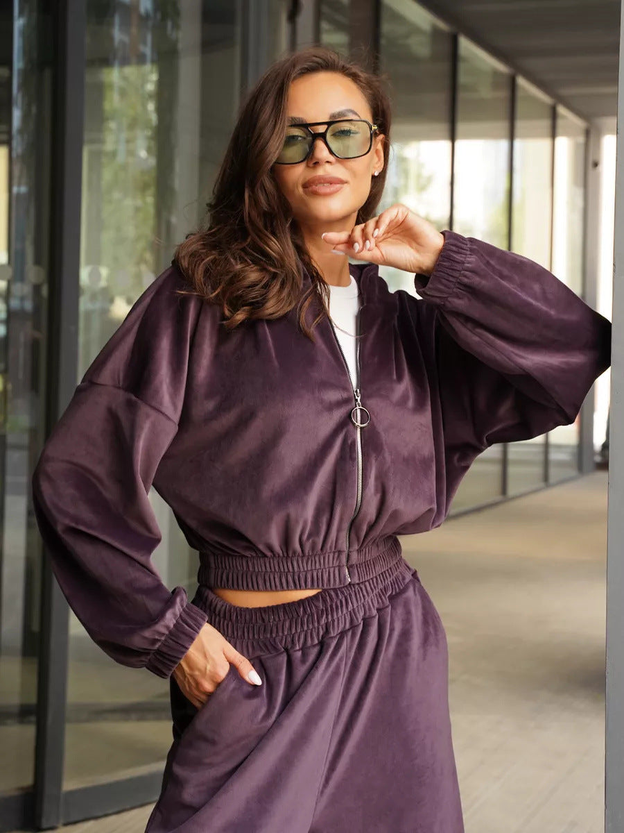 Damen bequeme Freizeitjacke mit elastischem Bund Drune
