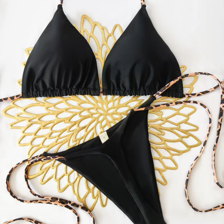 Damen Triangel-Bikini mit floralem Detail Drune