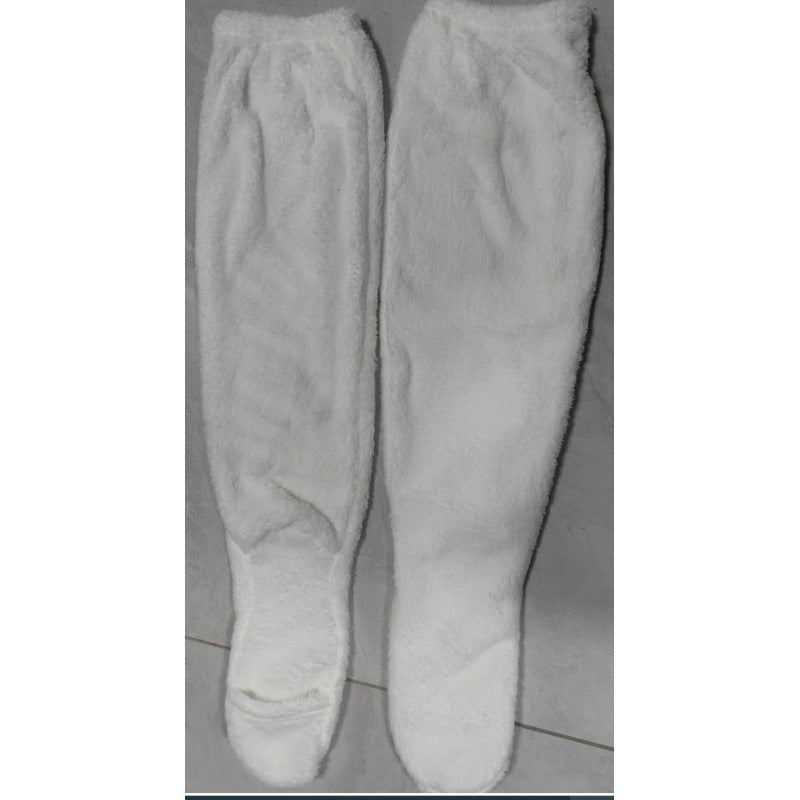 Damen Kuschelige Overknee-Socken aus weichem Fleece Drune