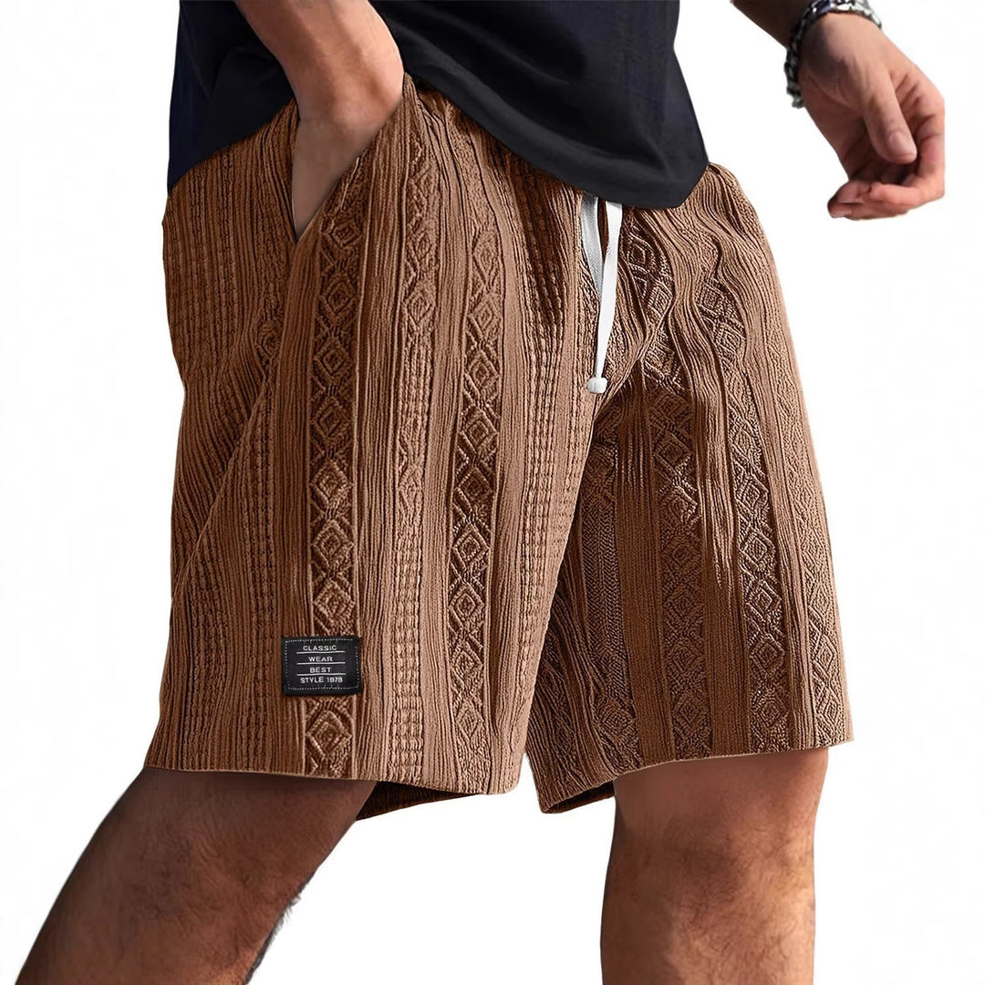 Herren Stilvolle Freizeithosen im lässigen Strickdesign Drune