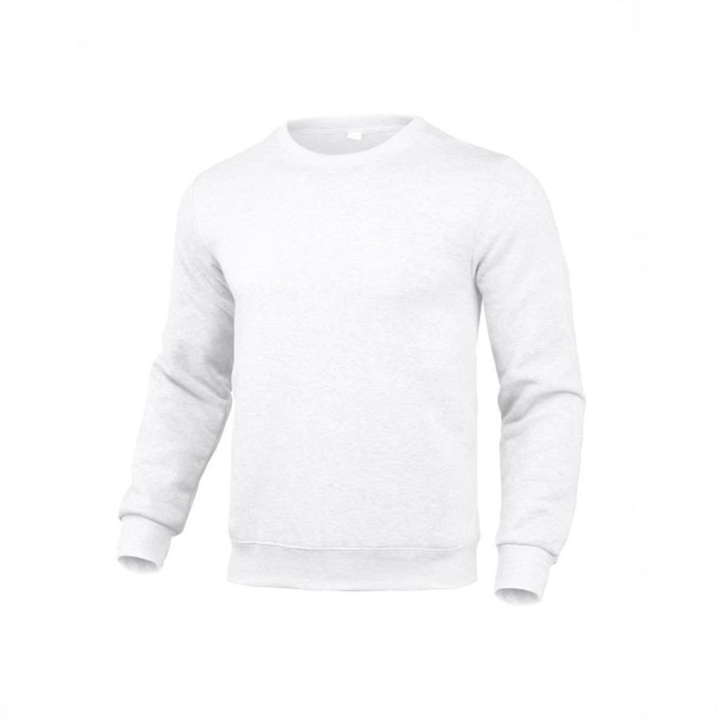 Herren nan klassisches Rundhals-Sweatshirt mit weichem Fleece-Innenfutter, geripptem Saum und verstärkten Nähten Drune