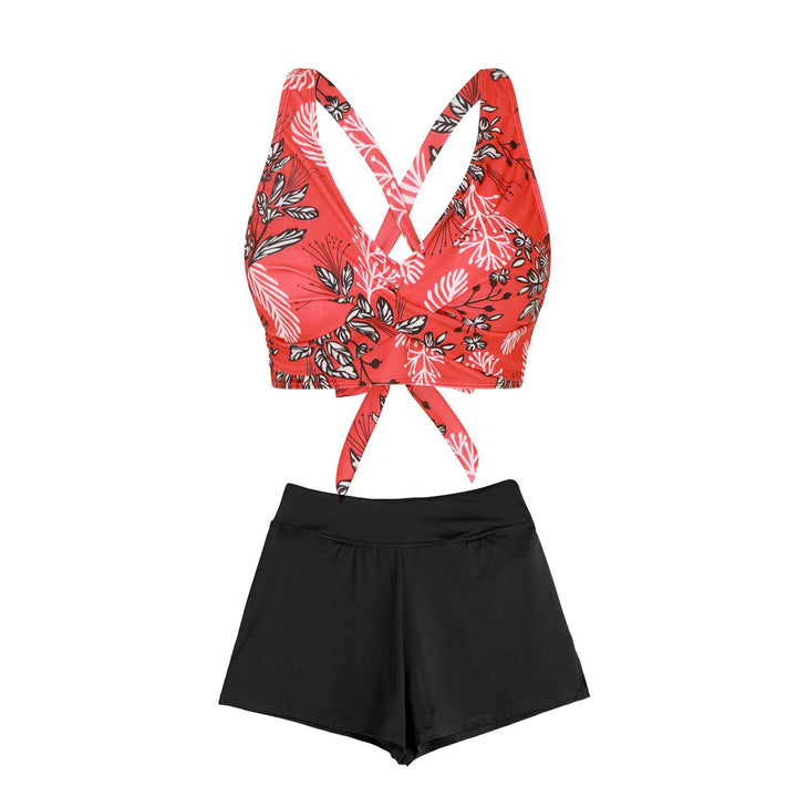 Damen Zweiteiliger Badeanzug mit floralem Design Drune