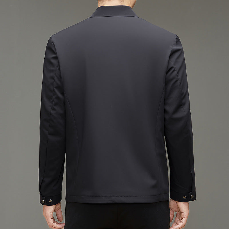 Herren Übergangsjacke mit sportlich-elegantem Design und seitlichen Reißverschlusstaschen Drune