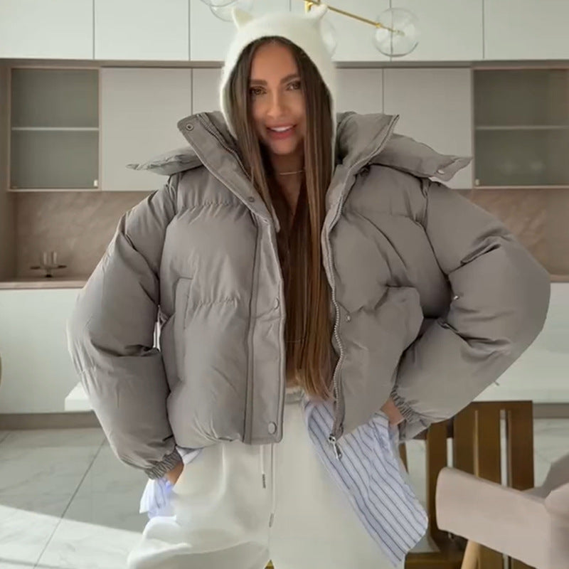 Damen wärmedämmende Steppjacke mit Kapuze Drune