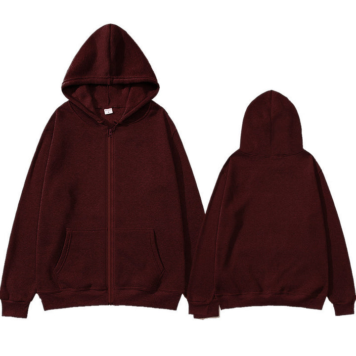 Unisex Zip-Hoodie mit robustem Metallreißverschluss, angerauter Fleece-Innenseite, geteilten Eingrifftaschen und verstärkten Nähten Drune