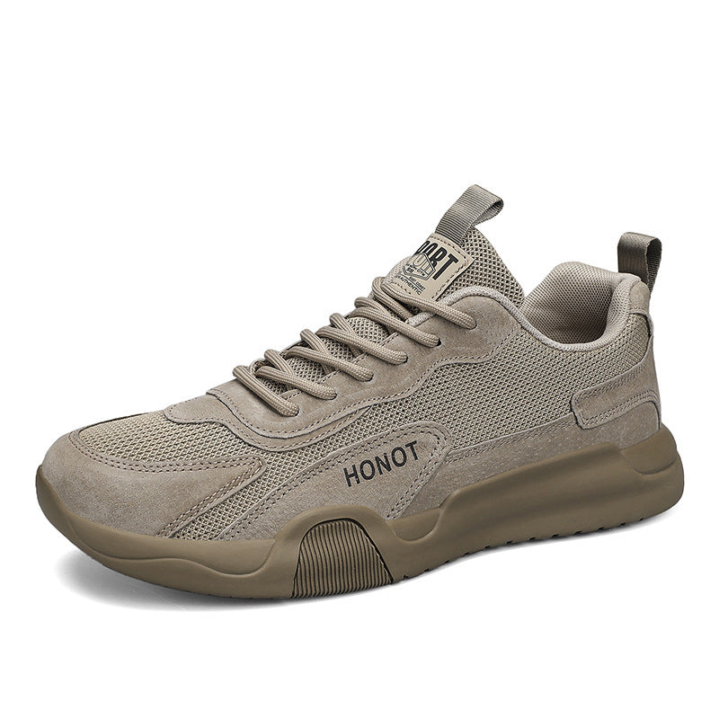 Herren leichte atmungsaktive Casual-Sneaker mit Wildlederoptik, verstärkter Zehenkappe und gedämpfter EVA-Sohle Drune