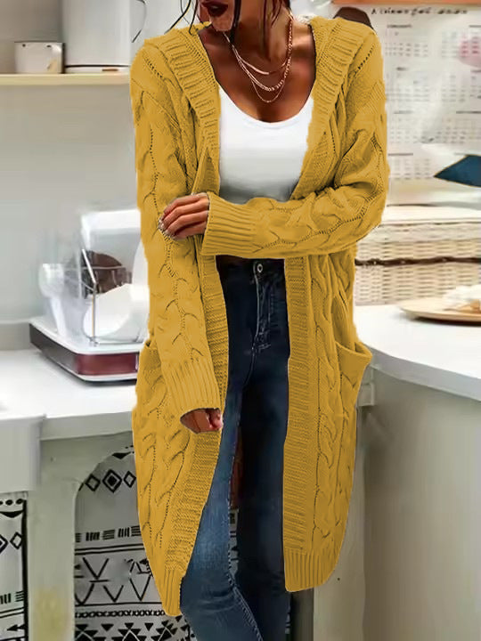 Damen Grosstrick-Cardigan mit stylischem Kabelmuster und praktischen Taschen Drune