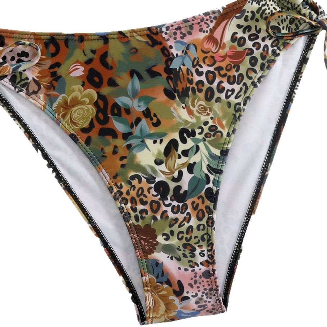 Damen Triangel-Bikini mit floralem und animalischem Design Drune