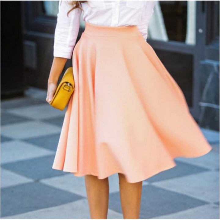 Damen Midi-Rock mit schwingendem Saum und elegantem Design Drune