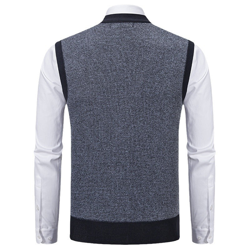 Herren modische Strickweste mit raffinierten Mustern und praktischen Taschen Drune