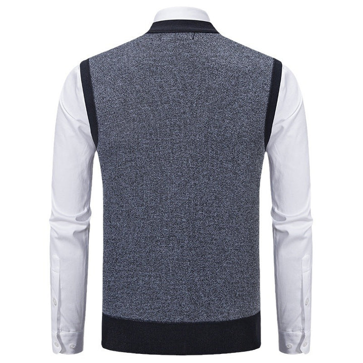 Herren modische Strickweste mit raffinierten Mustern und praktischen Taschen Drune
