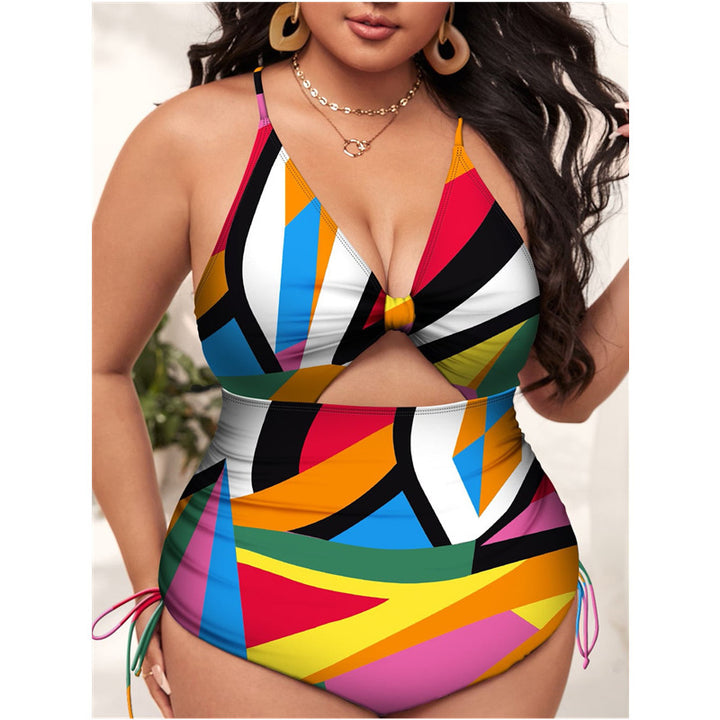 Damen Cut-Out Badeanzug mit floralen Akzenten Drune