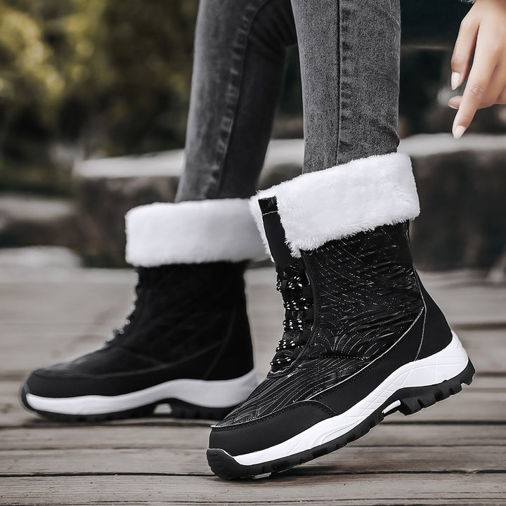 Damen Winterstiefel mit warmem Futter und rutschfester Sohle Drune