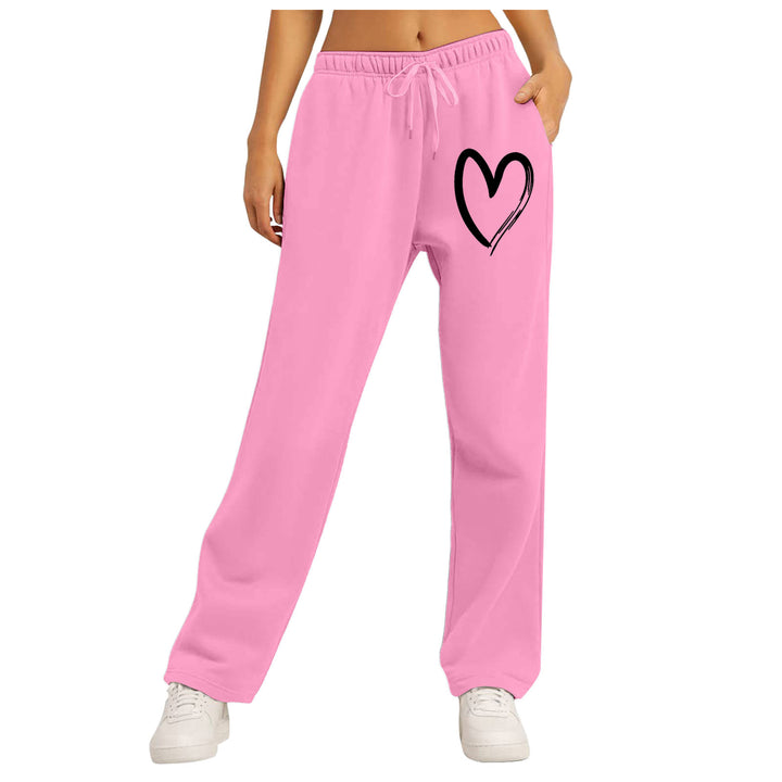 Damen Freizeithose mit einzigartigem Herzmotiv und elastischem Bund Drune