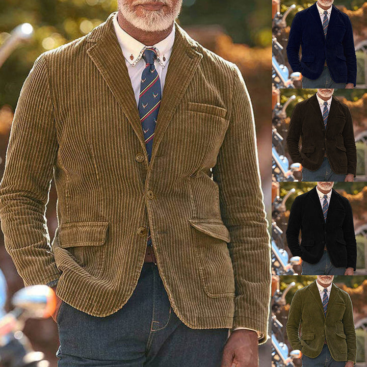 Herren cordjacke mit aufgesetzten Taschen und modernem Schnitt Drune