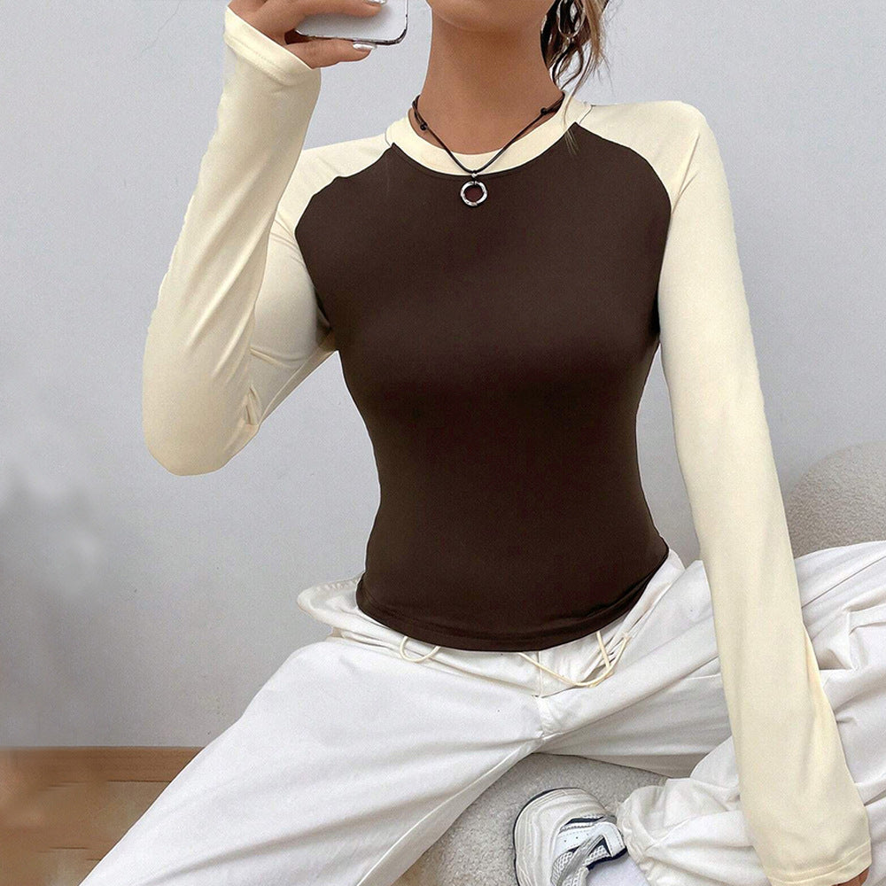 Damen Langarmshirt mit modischem Raglan-Design und Figur betonter Passform Drune