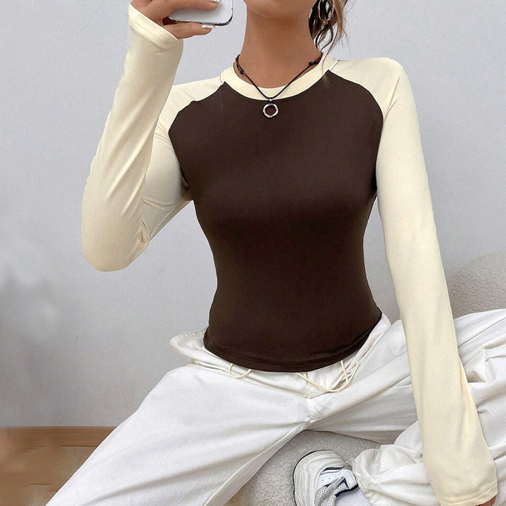 Damen Langarmshirt mit modischem Raglan-Design und Figur betonter Passform Drune