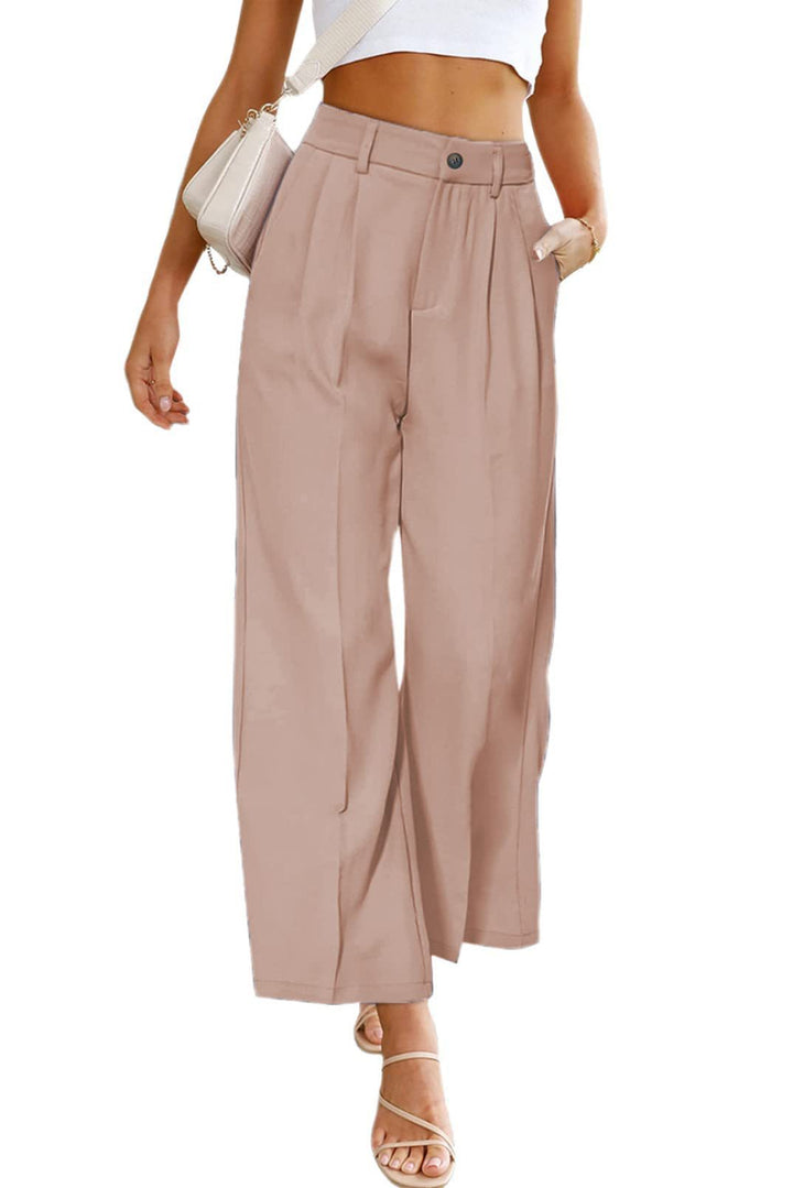 Damen Weit geschnittene Hochbundhose mit Falten und eleganter Passform Drune
