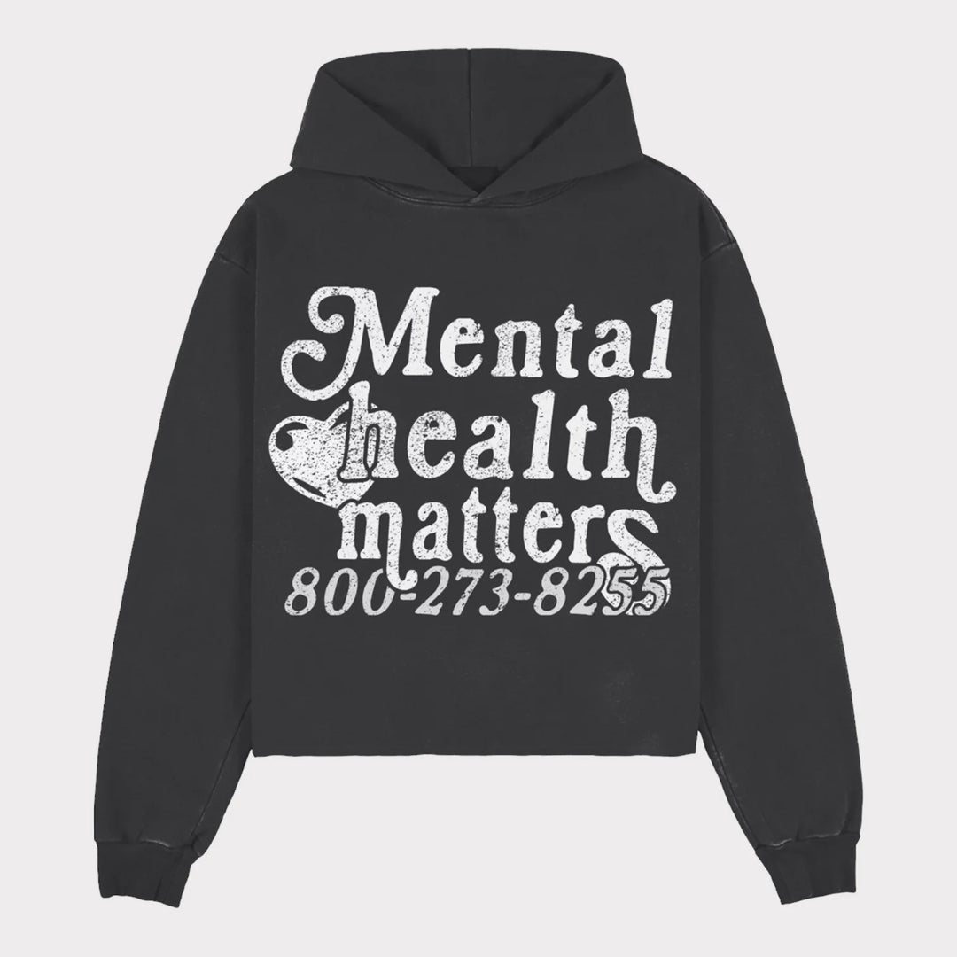Damen Kapuzenpulli mit statement Druck Drune