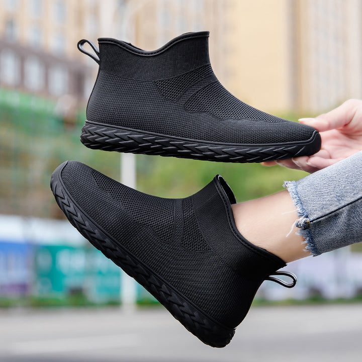 Damen wasserfeste Gummistiefel mit flexiblem Schaft und rutschfester Sohle Drune
