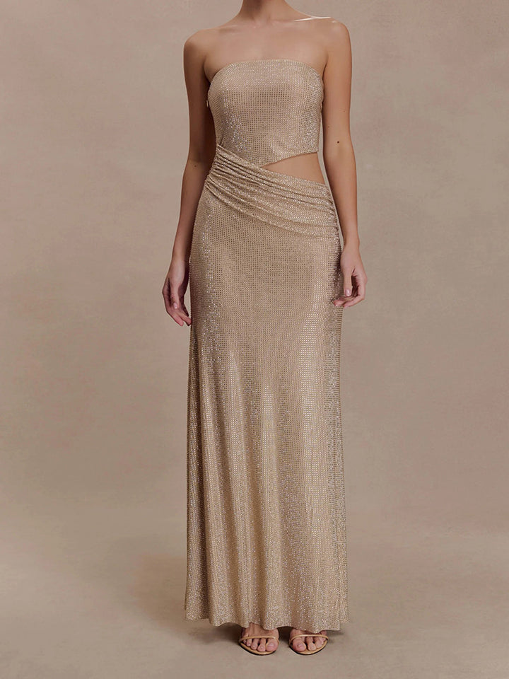 Damen Glamouröses Abendkleid mit Raffungen Drune