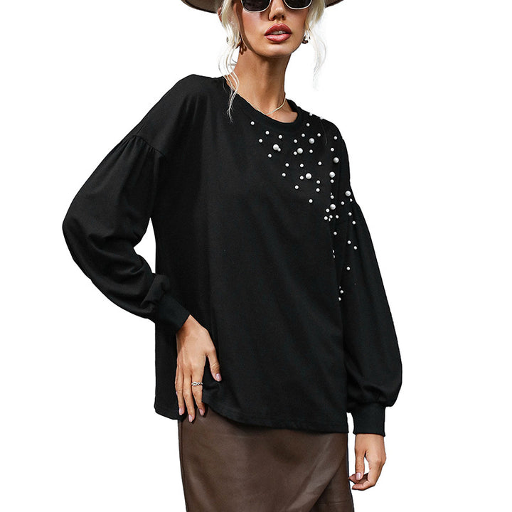 Damen eleganter Pullover mit Paillettenverzierung Drune